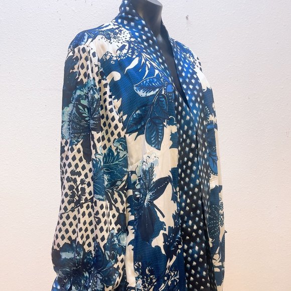 NWT Chico's Blue & White Reversible Cardigan/Duster Size 3 (XL) - Picture 7 of 11